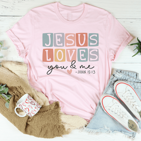 Jesus Loves You And Me / Jezus kocha Ciebie i mnie - Koszulka Premium